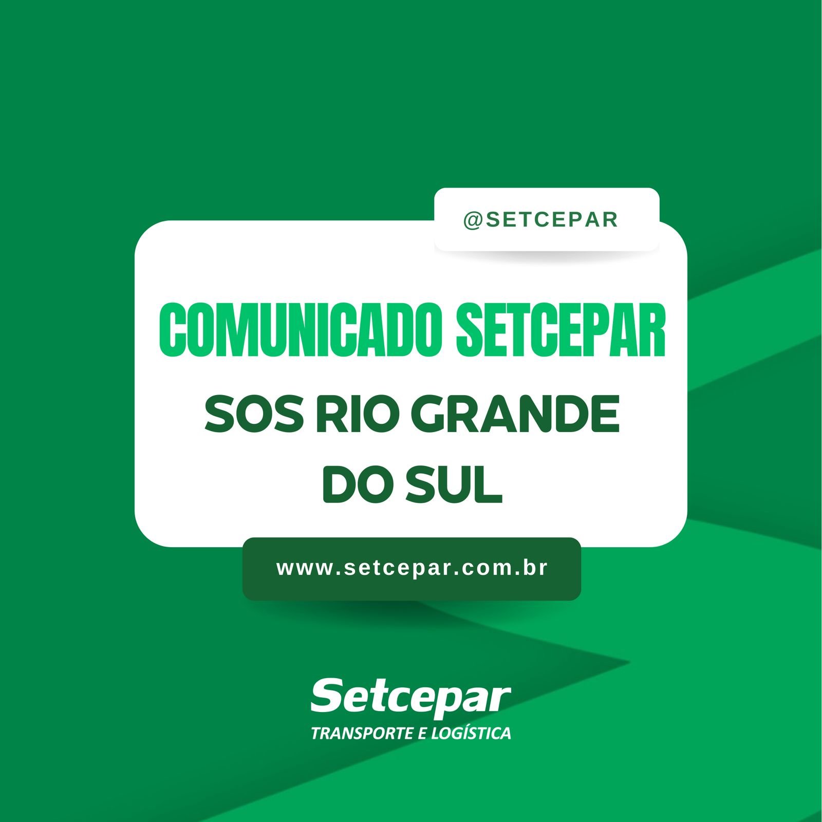 Comunicado Oficial - SOS Rio Grande do Sul