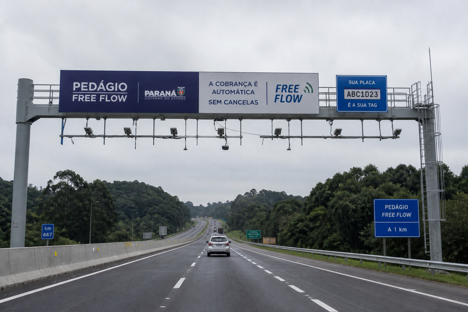 Free Flow começa a ser cobrado nesta segunda-feira no Paraná; veja em quais pontos